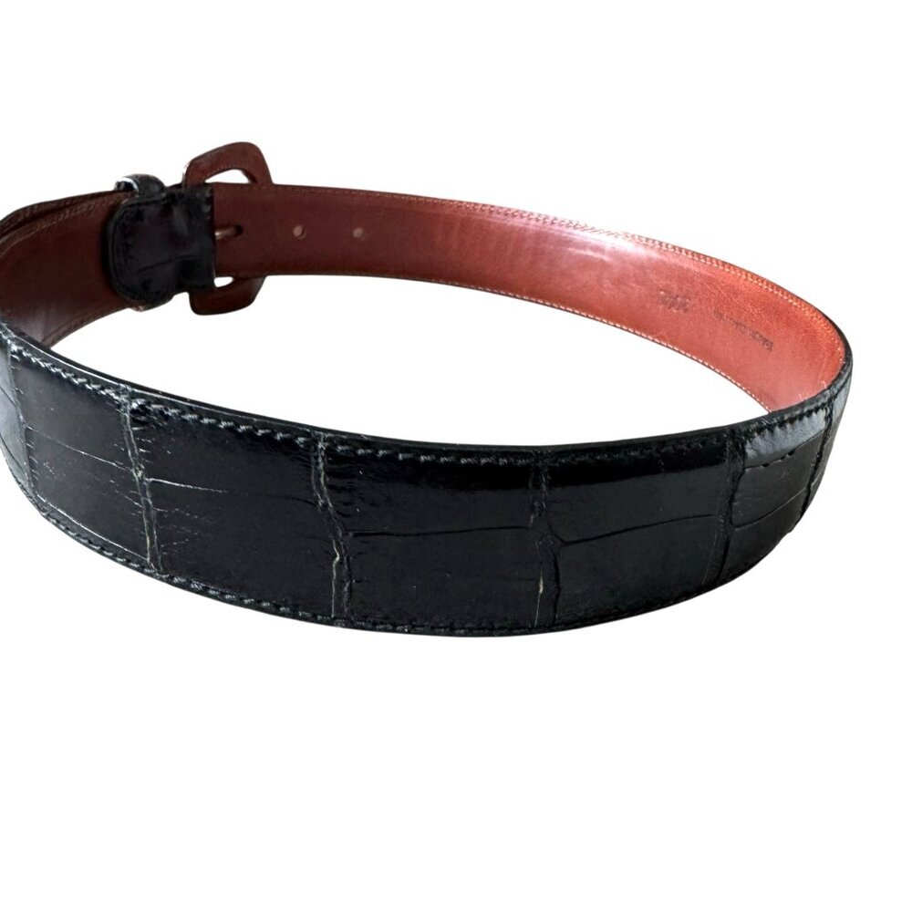 RALPH LAUREN Belt Collection Genuine Alligator Women's Size 28 black - Picture 7 of 14